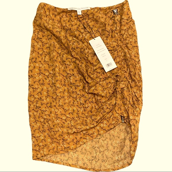 NWT Veronica Beard Spencer Ruched Zipper Skirt - Picture 4 of 7